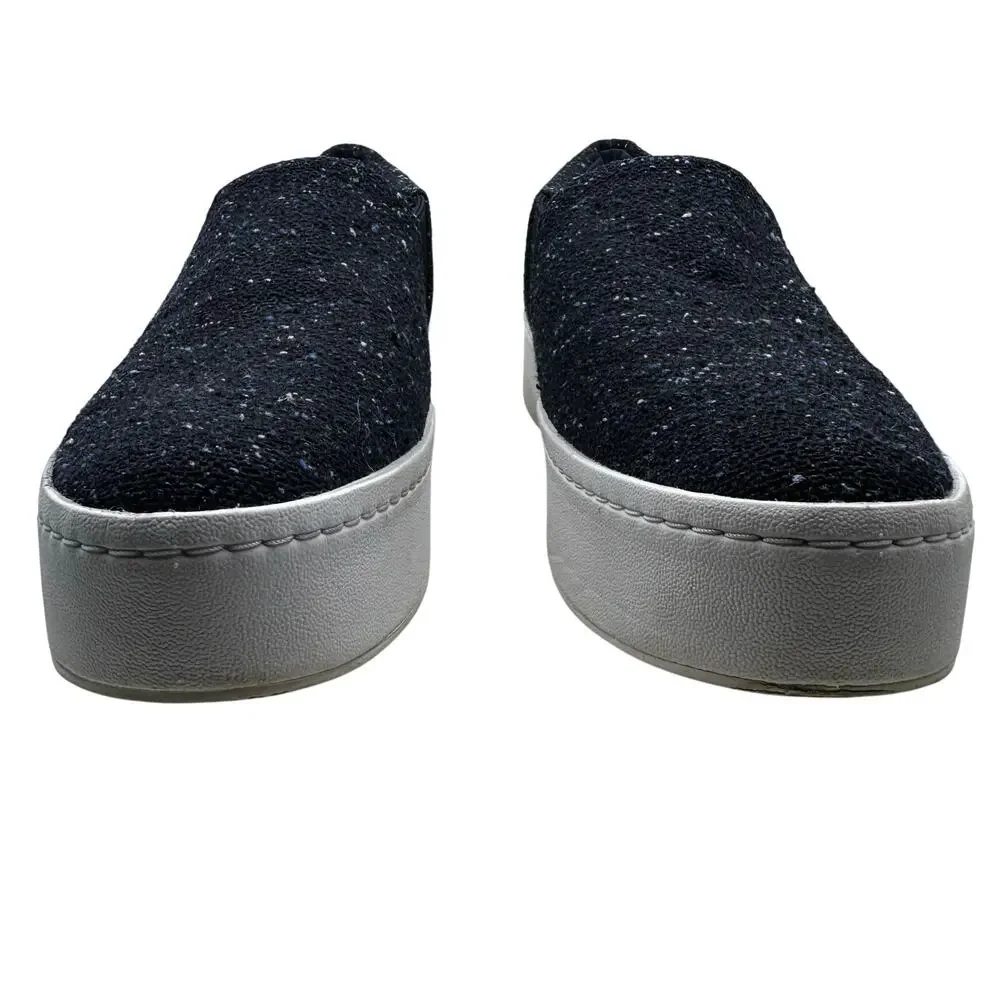 Vince Women's Black Glitter Slip-On Sneakers